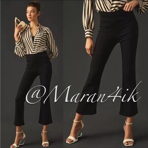 FRAME The Jet Set Flare Sheen Noir Black High Rise Crop Mini Boot Jeans Size 1